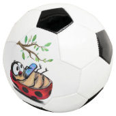 Gelukkig Kleine Ladybug met Telefoon - Cartoon Tek Voetbal (Drie kwart)