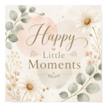 Gelukkig Kleine Momenten Kinderkamer Poster