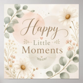 Gelukkig Kleine Momenten Kinderkamer Poster