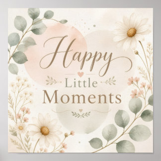 Gelukkig Kleine Momenten Kinderkamer Poster