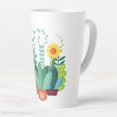 Gelukkig Kleine Tuin Latte Mok (Rechterhoek)