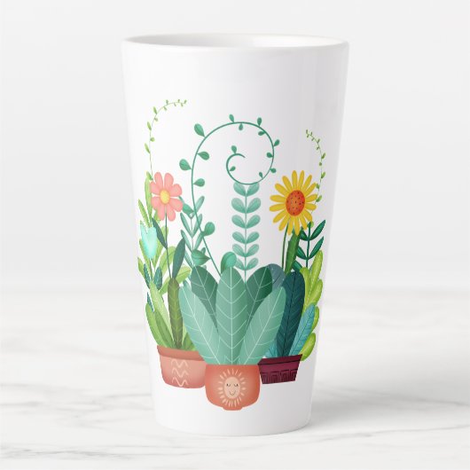 Gelukkig Kleine Tuin Latte Mok (Voorkant)