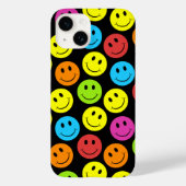 Gelukkig kleurrijk gezichtspatroon Case-Mate iPhone case (Achterkant)