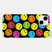 Gelukkig kleurrijk gezichtspatroon Case-Mate iPhone case (Achterkant (horizontaal))