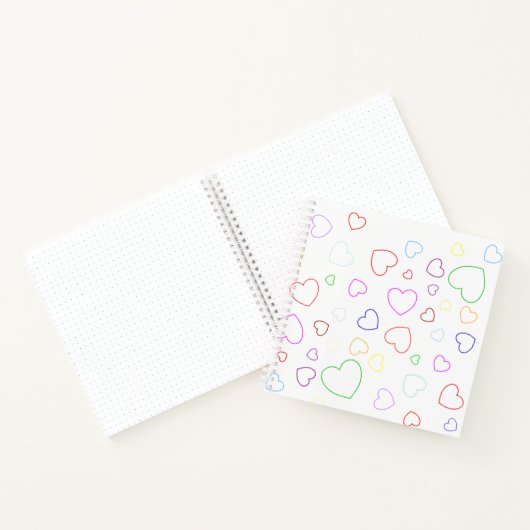 Gelukkig kleurrijk hart notitieboek (Binnen)