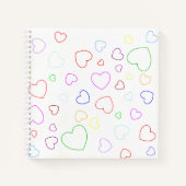 Gelukkig kleurrijk hart notitieboek (Voorkant)