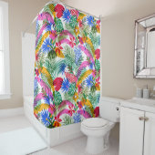 Gelukkig kleurrijk oerwoud douchegordijn (In situ)
