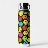 Gelukkig kleurrijke gezichten waterfles (Achterkant)