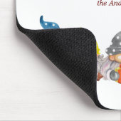 Gelukkig kleurrijke gnomen elegant script mousepad muismat (Hoek)