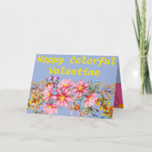 Gelukkig kleurrijke valentine wenskaart