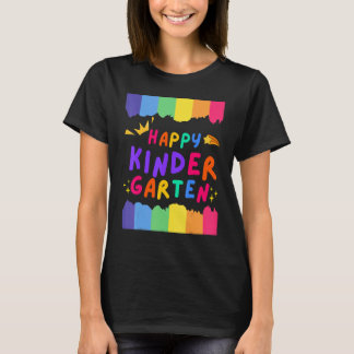 Gelukkig kleuter regenboog eerste dag terug naar s t-shirt