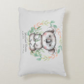 Gelukkig Koala Beer Blad Krans Accent Kussen (Voorkant(Verticaal))