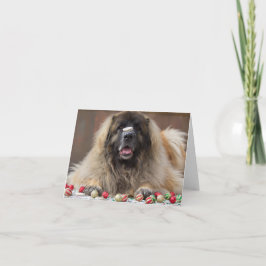 gelukkig koekje Leonberger Feestdagen Kaart