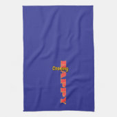 Gelukkig Koken Blauw Theedoek (Verticaal)