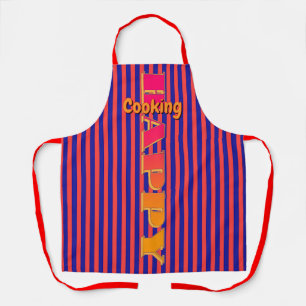 Gelukkig Koken Rood Blauw Streep Schort