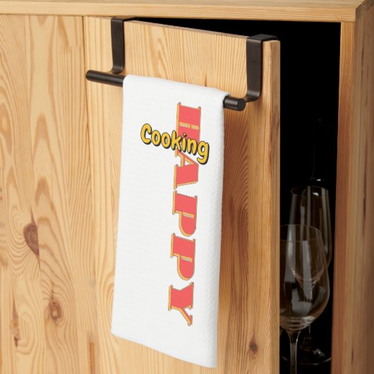 Gelukkig Koken Wit Theedoek (Derde Gevouwen)