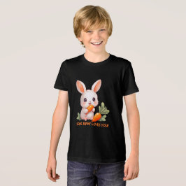 Gelukkig Konijn met Wortel Tri-Blend Shirt