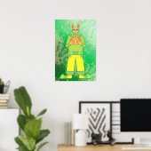 Gelukkig Konijn Poster (Thuiskantoor)