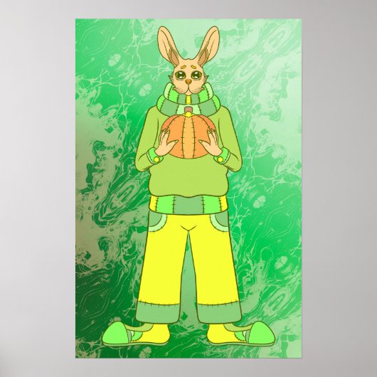 Gelukkig Konijn Poster (Voorkant)