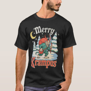 Gelukkig Krampus folklore kerst horror Kerstmis T-shirt