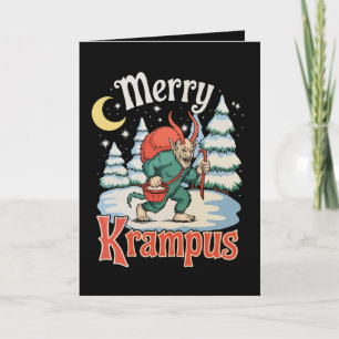 Gelukkig Krampus Folklore Kerstmis Horror Kerstmis Feestdagen Kaart