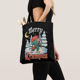 Gelukkig Krampus Folklore Kerstmis Horror Kerstmis Tote Bag