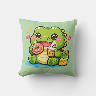 Gelukkig Krokodil Kawaii Kussen Kussen