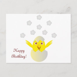 Gelukkig kuiken in een ei briefkaart