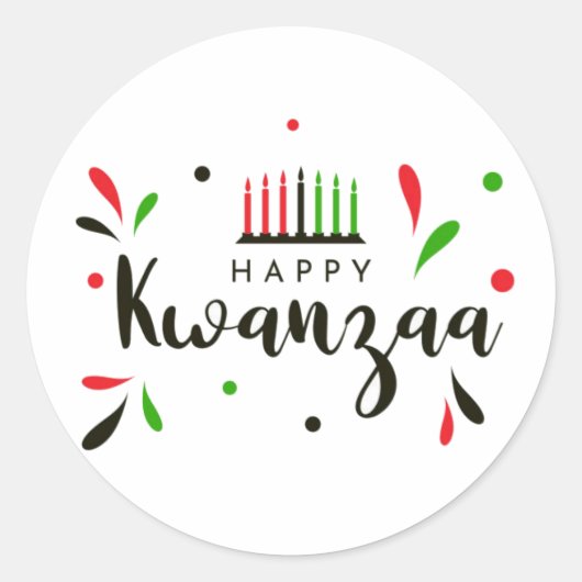 Gelukkig Kwanzaa Envelopzegel Sticker (Voorkant)