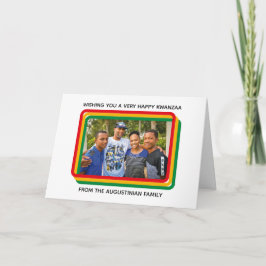 Gelukkig Kwanzaa Familie Foto Vakantie Feestdagen Kaart