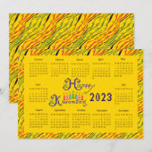 Gelukkig Kwanzaa-handkalender Kaart (Voorkant / Achterkant)