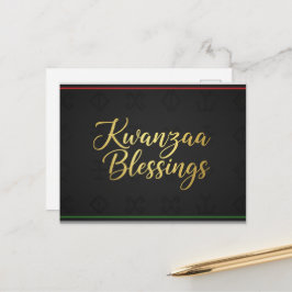 Gelukkig Kwanzaa Kinara Kerstkaart Briefkaart