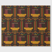 Gelukkig Kwanzaa PopArt Cadeaupapier (Vlak)
