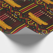 Gelukkig Kwanzaa PopArt Cadeaupapier (Hoek)