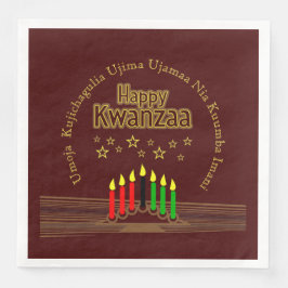Gelukkig Kwanzaa Zeven Principes Passend Servet