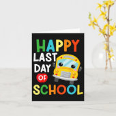 Gelukkig laatste dag schoolbus-lerarenstudie kaart (Gele Bloem)