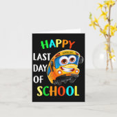 Gelukkig laatste dag schoolbus-lerarenstudie kaart (Gele Bloem)
