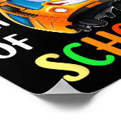 Gelukkig laatste dag schoolbus-lerarenstudie poster (Hoek)