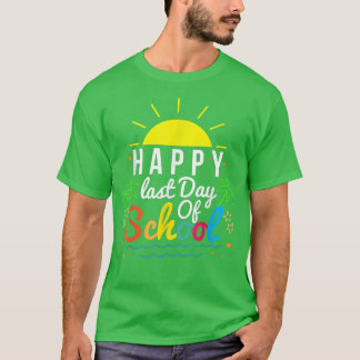 Gelukkig laatste dag schoolleraar schooljongens me t-shirt
