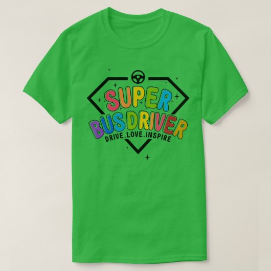 Gelukkig laatste dag schoolsuperbus chauffeur Pap T-shirt (Design voorkant)