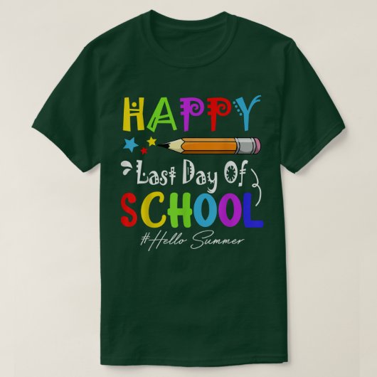 Gelukkig laatste dag van de Hallo T-shirt (Design voorkant)