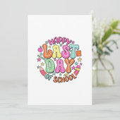 Gelukkig laatste dag van de School Kaart (Staand voorkant)