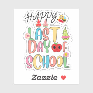 Gelukkig laatste dag van de School Sticker