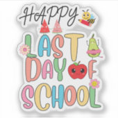 Gelukkig laatste dag van de School Sticker (Voorkant)