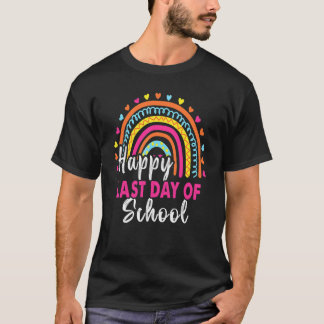 Gelukkig laatste dag van schoolstudenten en lerare t-shirt