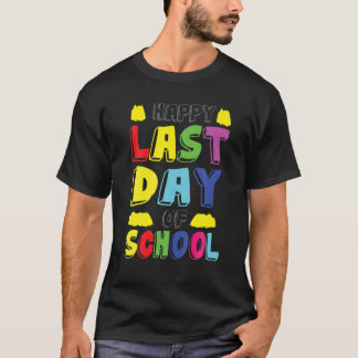 Gelukkig laatste dag van schoolstudenten en lerare t-shirt
