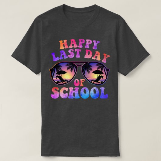Gelukkig laatste dag van schoolzomervakantie Funny T-shirt (Design voorkant)