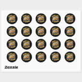 Gelukkig laatste schooldag ronde sticker (Vel)