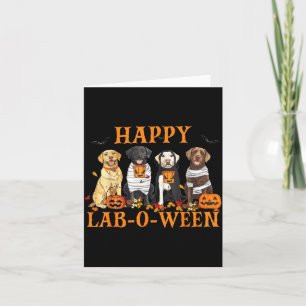 Gelukkig Lab-O-Ween Labrador Halloween Seizoen Hon Kaart