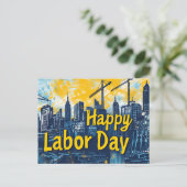 Gelukkig Labor Day-ansichtkaart Feestdagenkaart (Staand voorkant)